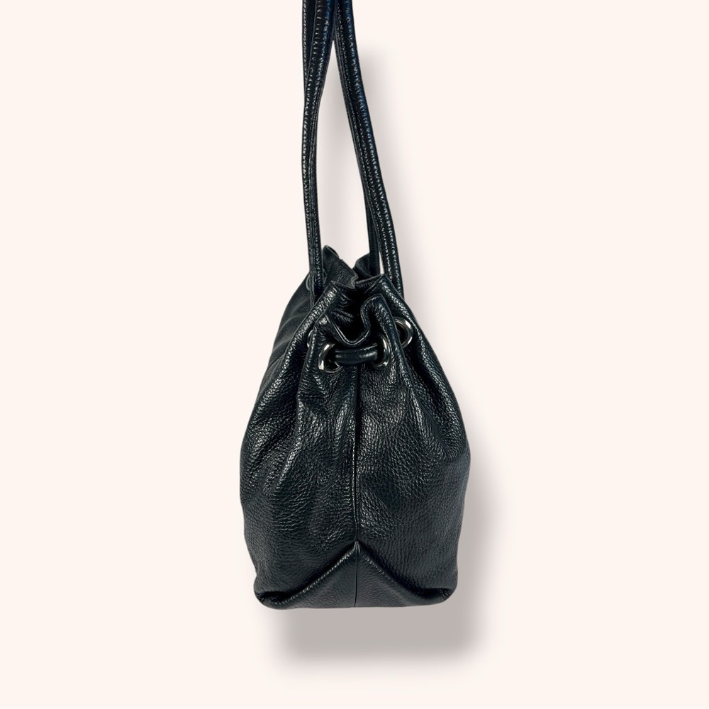 FURLA Black Pebbled Leather Hobo Shoulder Bag - Picture 4 of 12